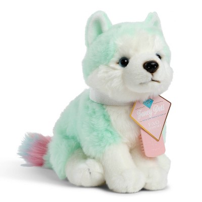 FAO Schwarz Toy Plush Fancy Husky 10"