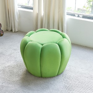 JOYRACER Upholstered Ottoman with Storage Velvet Vanity Stool for Living Room - 1 of 4