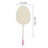 Unique Bargains Portable Double-Sided Long Handle Xuan Paper Folding Fan 1 Pc - 2 of 4