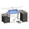 Aheaplus 70.8" L-Shaped Computer Desk with RGB LED Light, Home Office Desk with Drawers, Computer Stand - 2 of 4
