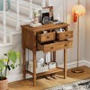 PAGED 23.7 inch Rectangle Console Table with 3 Storage Drawers,Mid-Century Entryway Table with Bottom Shelf for Living Room,Hallway - 2 of 4