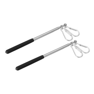 Unique Bargains Stainless Steel Portable Telescopic Flag Pole 2 Pcs - 1 of 4