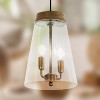 River of Goods 9.75" 2-Light Navarro Metal-Glass and Mango Wood Pendant: Industrial Style, UL Listed, Adjustable Height - 4 of 4