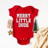 The Juniper Shop Merry Little Dude Baby Bodysuit - Newborn - Red - 2 of 3