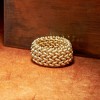 Ross-Simons Italian 14kt Yellow Gold Beaded Mesh Ring - 4 of 4