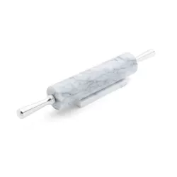Marble Rolling Pin with Metal Handles White - Fox Run