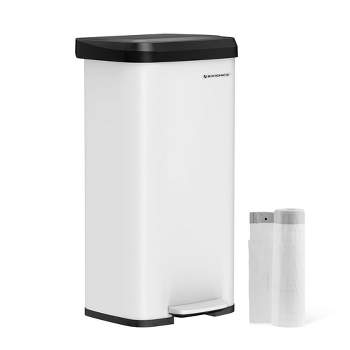 Songmics Kitchen Trash Can 13 Gallon Stainless Steel Garbage Can
