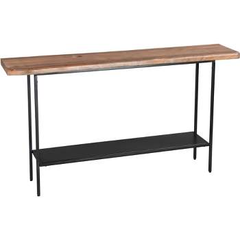 Donald Acacia Wood Console Table Iron Natural - ZM Home