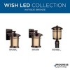 Progress Lighting Wish Collection 1-Light Outdoor Post Lantern in Antique Bronze with Etched Umber Linen Glass Shade - 3 of 4