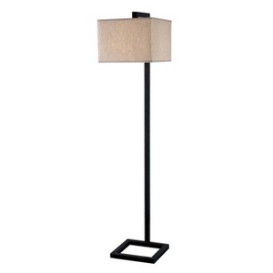 3-way Oil Rubbed Floor Lamp Bronze - Kenroy Home: Mid Century Modern, Geometric Shade, UL Listed - 1 of 4