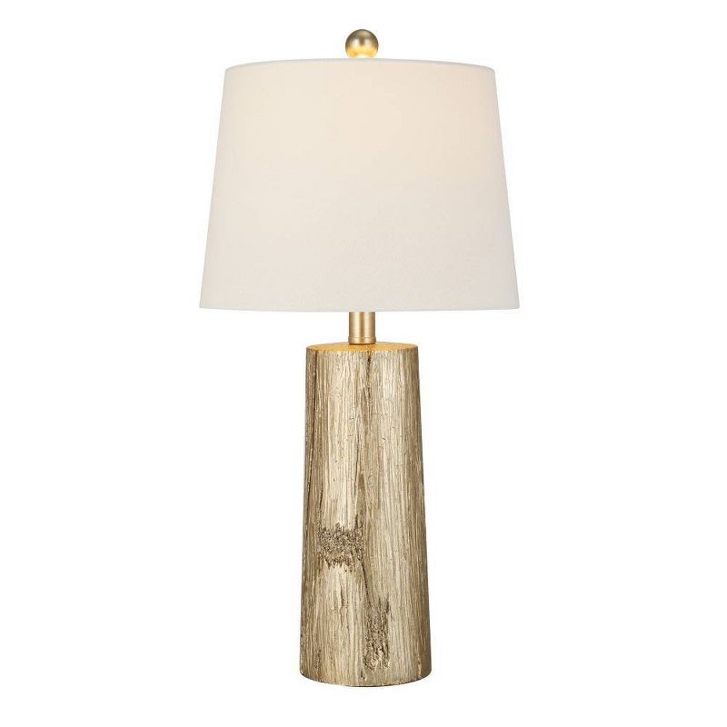 24&#34; Faux Wood Table Lamp Silver - Cresswell Lighting, 3 of 10
