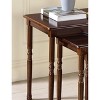 19" 3-PC Rectangular Nesting Table Cherry - Ore International: Hardwood, Space-Saving Design, Easy Separate - 4 of 4