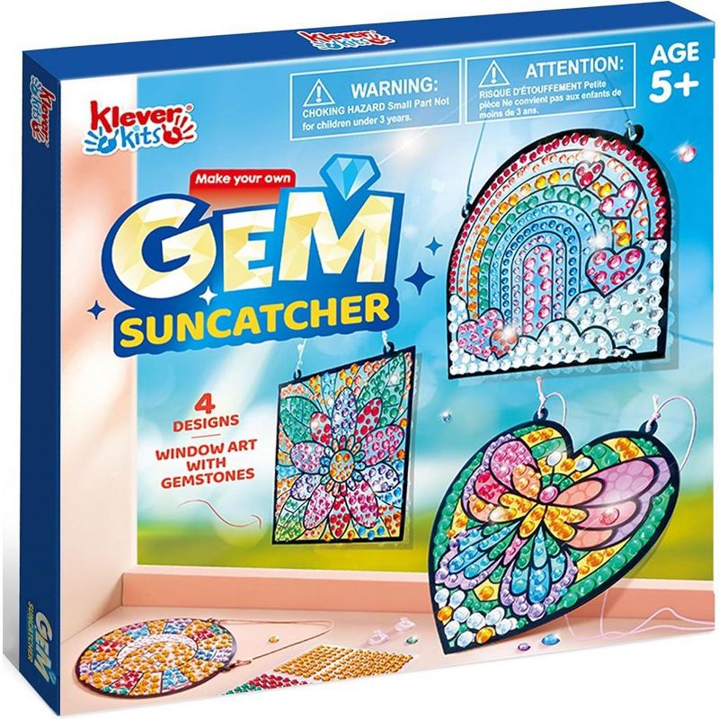 Syncfun 4Pcs Window Art Making Kits Suncatcher , Gem Painting Kits, Suncatcher Art and Crafts for Kids, Great Gift for Birthdays, 1 of 7
