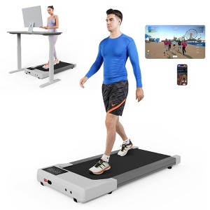 SupeRun 15.55*35.43 Inches Run Belt Walking Pad Treadmill with Display For Home Office Portable Treadmill - 1 of 4
