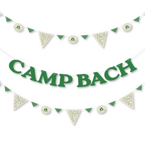 Big Dot of Happiness Camp Bachelorette Banner, Cabin Glamping Bachelorette Garland Banner Decor, 30 Feet Cording, 36 Pennants and Camp Bach Letters - 1 of 4