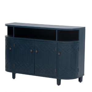 NicBex 48 Inch U-Style Curved Design Storage Cabinet with 4 Doors and Adjustable Shelves for Entryway,Dining Room - 1 of 4