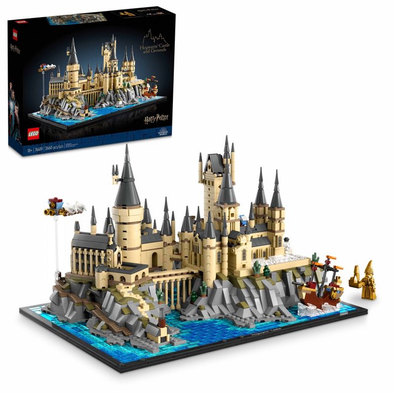 LEGO Harry Potter Hogwarts Castle and Grounds Wizarding Building Set 76419, 1 of 10