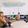 ECR4Kids Mobile Dry-Erase and Flannel Split Room Divider, 3-Panel - 4 of 4