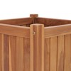 vidaXL Durable Solid Teak Wood Raised Bed - Square Garden Planter with Large Capacity, Easy Assembly and Unique Wood Grain Finish - 4 of 4