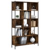 vidaXL Bookcase Smoked Oak Engineered wood 40.2 x 11.0 x 67.7 in - Smoked oak - 4 of 4