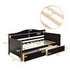 NicBex Twin Size Daybed with Storage 78.2" Wooden Daybed Frame with 2 Spacious Drawers for Living Rooms - 2 of 4