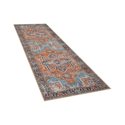 Machine Washable Area Rug,Vintage Floral Rugs for Living Room Soft Floor Carpet