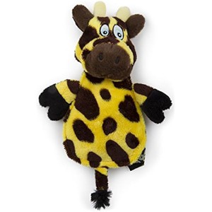 goDog Flattie Giraffe Silent Squeak Plush Dog Toy w/ Chew Guard Technology -  Yellow/Brown, Large - 1 of 1