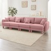Straight Sectional Sofas with Shell-Shaped Armrests and Cylindrical Wrapped Legs Modern Elegant Design - 2 of 4