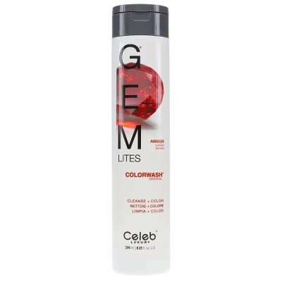 Celeb Luxury Gem Lites Amber Copper Brown Colorwash Shampoo 8.25 oz