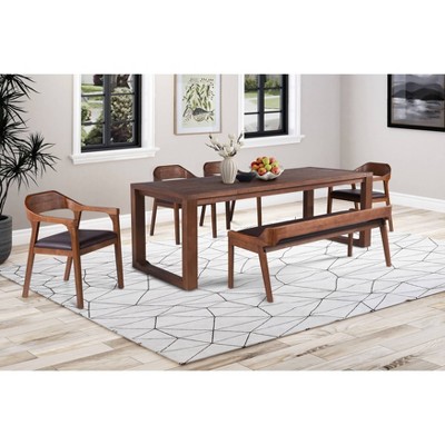 Homes: Inside + Out 7pc Avery Mid Century Modern Dining Table Set ...