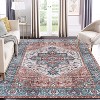 Area Rug Vintage Medallion Entryway Mat Washable Boho Floral Hallway Runner Bedroom Bedside Laundry Indoor Oriental Non-Slip Kitchen - 2 of 4