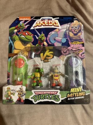 Legends Of Akedo Teenage Mutant Ninja Turtles. Mini Battling Warriors  Versus Pack Michelangelo Vs Bebop - Moose Toys