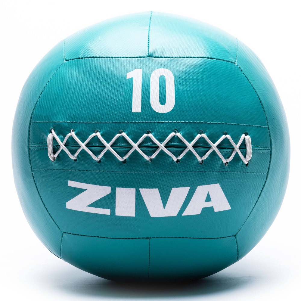 ZIVA Commercial Grade Soft Wall Medicine Ball - Blue 10lbs