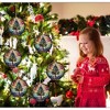 Christmas Ornaments 2025, Stained Glass Style, Round Fun Ceramic Decoration Gifts (Christmas Tree) - 3 of 4