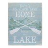 Set of 2 Lake Signs – White Brown Blue Finish – 20"H – Peaceful Home Decor – By Melrose - 4 of 4