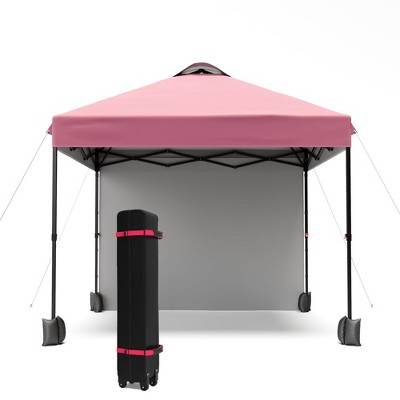 Garvee 10'x10' Outdoor Canopy Tent with Sidewall, Pop up Canopy with Vented Roof, Portable Instant Camping Beach Canopy Tents