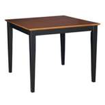 36" Square Solid Wood Top Table with Shaker Legs - International Concepts