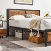 Twin/Full/Queen Size Bed Frame with Wood Headboard and Footboard, 14 Inch Platform Mattress Foundation, No Box Spring Needed Bed - 4 of 4