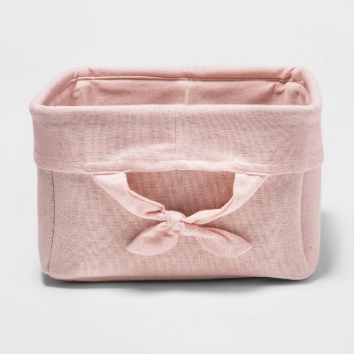 Decorative Storage Bin with Side Tie Medium - Cloud Island™ Pink