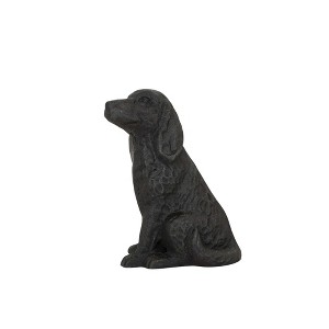 Sitting Dog Decorative Accent Black Cast Iron by Foreside Home & Garden - 1 of 4