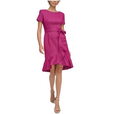 Calvin Klein Womens Belted Midi Dress