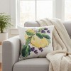18" Pillow – Lemons and Berries Print Climaweave Fabric by Manual Woodworkers and Weavers - 3 of 3