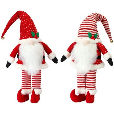 Melrose Plush Standing Holiday Elf Decor (Set of 2)