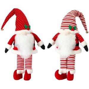 Melrose Plush Standing Holiday Elf Decor (Set of 2) - 1 of 3