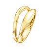 Ross-Simons 18kt Gold Over Sterling 2-Row Ring - 3 of 4