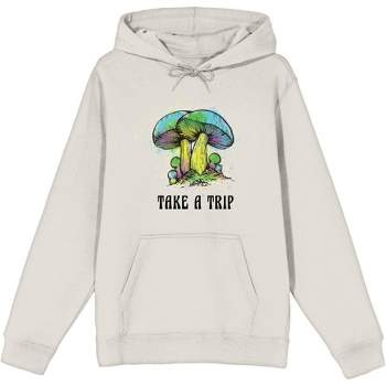 Natural World Take A Trip Mushrooms Long Sleeve Adult Hooded Sweatshirt