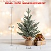 Home Office Desk Decorations 24 Inch Small Christmas Tree w/ Lights, 2 Ft Prelit Table Top Christmas Trees Mini Artificial Pine Tree w/ 50 Lights - 2 of 4