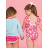 Rufflebutts Toddler Girls Upf50+ Waterfall One Piece - Sweet Scoops, 3T - 4 of 4