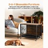 Indoor/Outdoor Metal Dog Crate - Heavy Duty Kennel w/Shelves & Storage Cabinet for All Dogs - 4 of 4