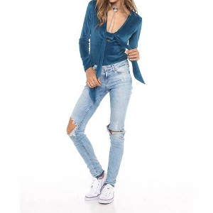 Women's Velour Bodysuit - SKEMO - 1 of 3